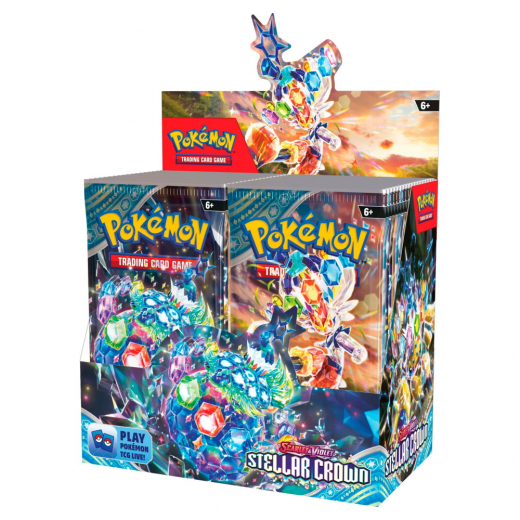 Pokémon TCG: Stellar Crown Booster Display i gruppen SELSKABSSPIL / Pokémon hos Spelexperten (POK85897-DIS)