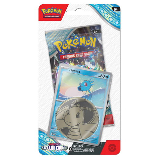 Pokémon TCG: Stellar Crown Checklane Horsea i gruppen SELSKABSSPIL / Pokémon hos Spelexperten (POK85912-HOR)