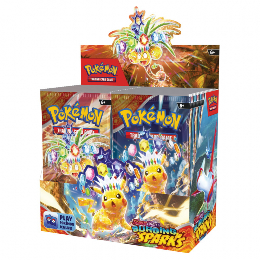 Pokémon TCG: Surging Sparks Booster Display i gruppen SELSKABSSPIL / Pokémon hos Spelexperten (POK85928-DIS)