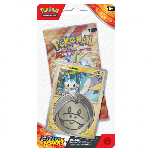 Pokémon TCG: Surging Sparks Checklane Pachirisu i gruppen SELSKABSSPIL / Pokémon hos Spelexperten (POK85943-PAC)