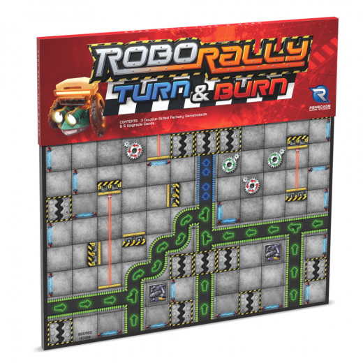 Robo Rally: Turn & Burn (Exp.) i gruppen SELSKABSSPIL / Udvidelser hos Spelexperten (RGD02750)