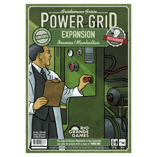 Power Grid Recharged: Bremen / Manhattan (Exp.) i gruppen SELSKABSSPIL / Spilserier / Power Grid hos Spelexperten (RIO686)