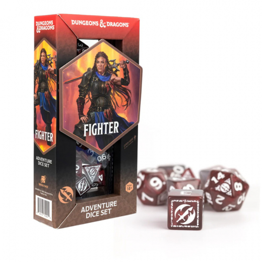 Dungeons & Dragons: Adventure Dice Set - Fighter Red i gruppen SELSKABSSPIL / Tilbehør / Terninger & tilbehør hos Spelexperten (SDZ200212)