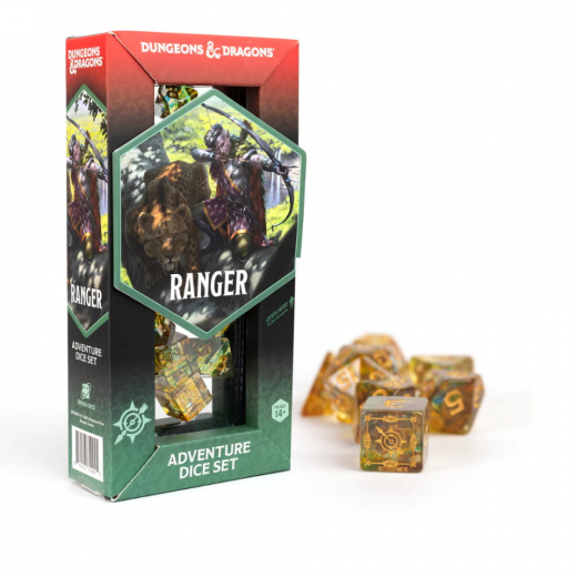 Dungeons & Dragons: Adventure Dice Set - Ranger Green/Multi-Colored i gruppen SELSKABSSPIL / Tilbehør / Terninger & tilbehør hos Spelexperten (SDZ200215)