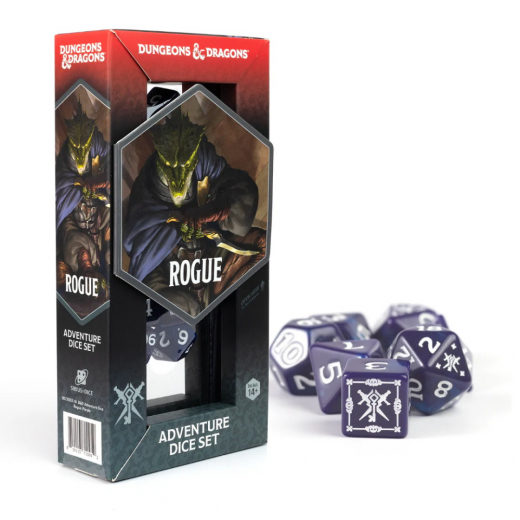 Dungeons & Dragons: Adventure Dice Set - Rogue Purple i gruppen SELSKABSSPIL / Tilbehør / Terninger & tilbehør hos Spelexperten (SDZ200216)