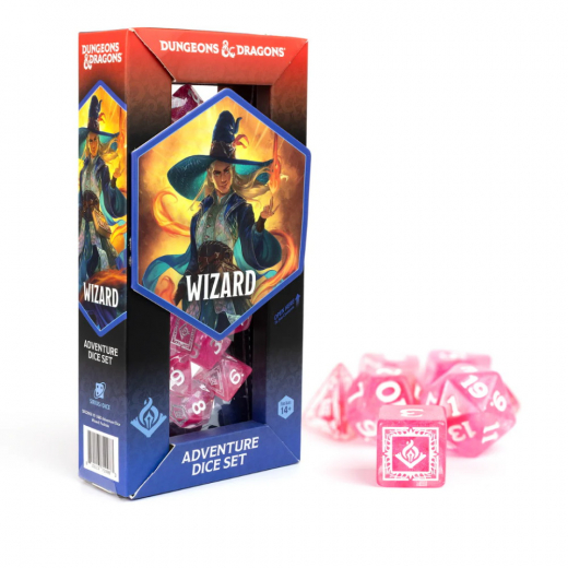 Dungeons & Dragons: Adventure Dice Set - Wizard Fuchsia i gruppen SELSKABSSPIL / Tilbehør / Terninger & tilbehør hos Spelexperten (SDZ200219)