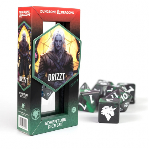 Dungeons & Dragons: Adventure Dice Set - Legend of Drizzt i gruppen SELSKABSSPIL / Tilbehør / Terninger & tilbehør hos Spelexperten (SDZ200220)