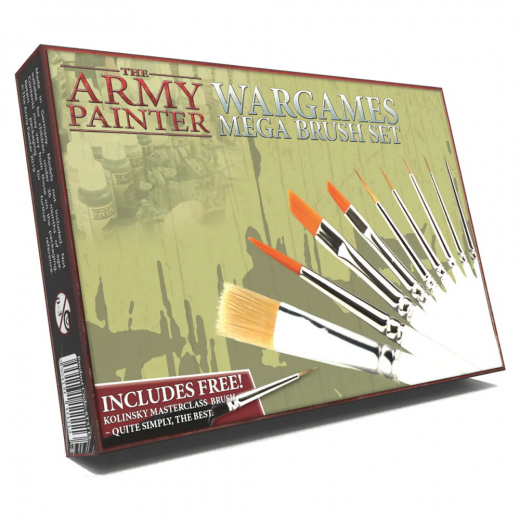 Army Painter: Wargamer Mega Brush Set i gruppen SELSKABSSPIL / Tilbehør / Andet hos Spelexperten (ST5113)