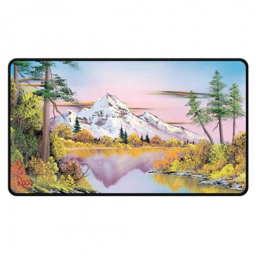 Ultra Pro: Playmat - Bob Ross Mighty Mountain Lake i gruppen SELSKABSSPIL / Tilbehør / Andet hos Spelexperten (ULT16531)